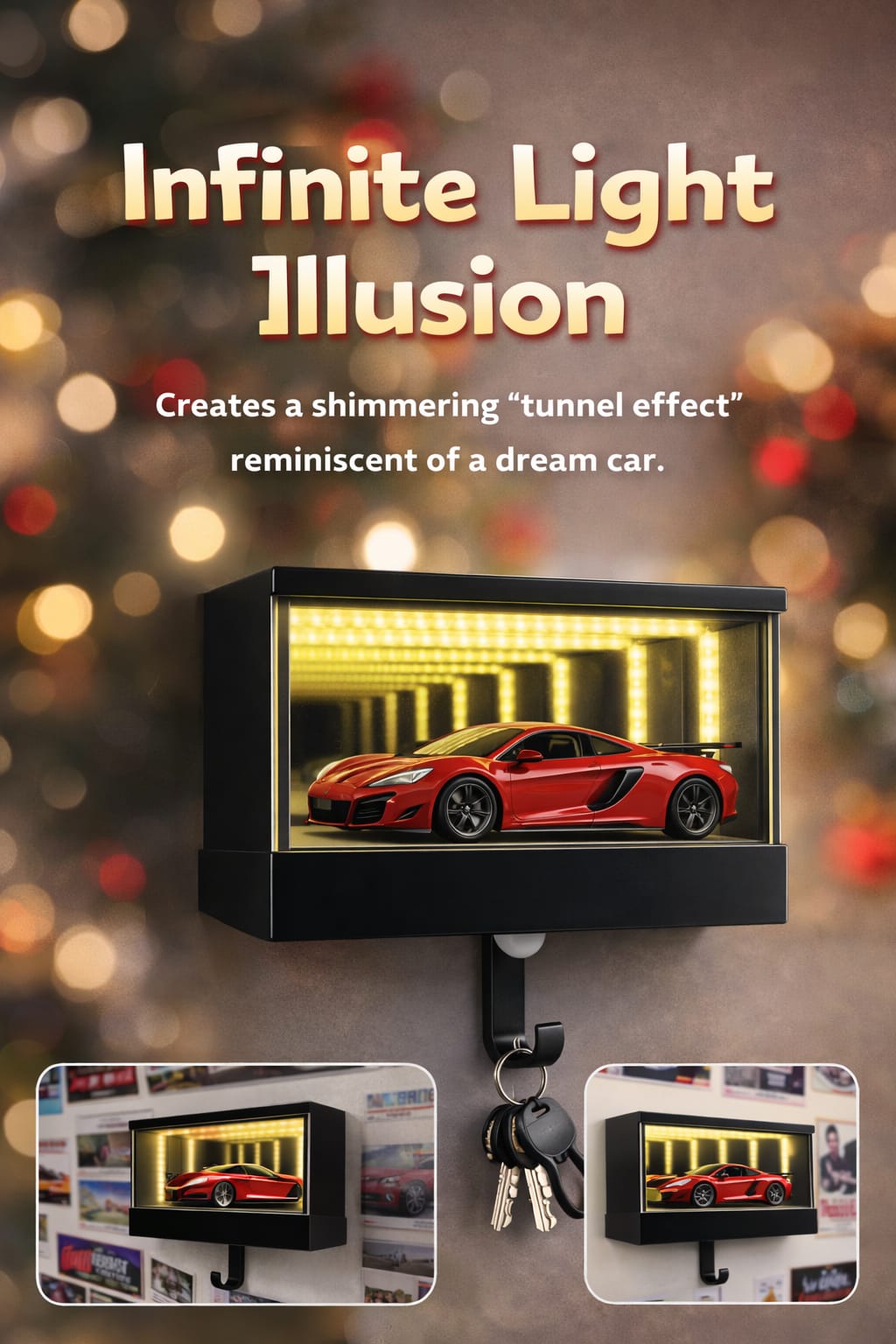 Infinity Keychain Holder – Creative and Effortless Key Organizer for Cars, Homes, and Offices