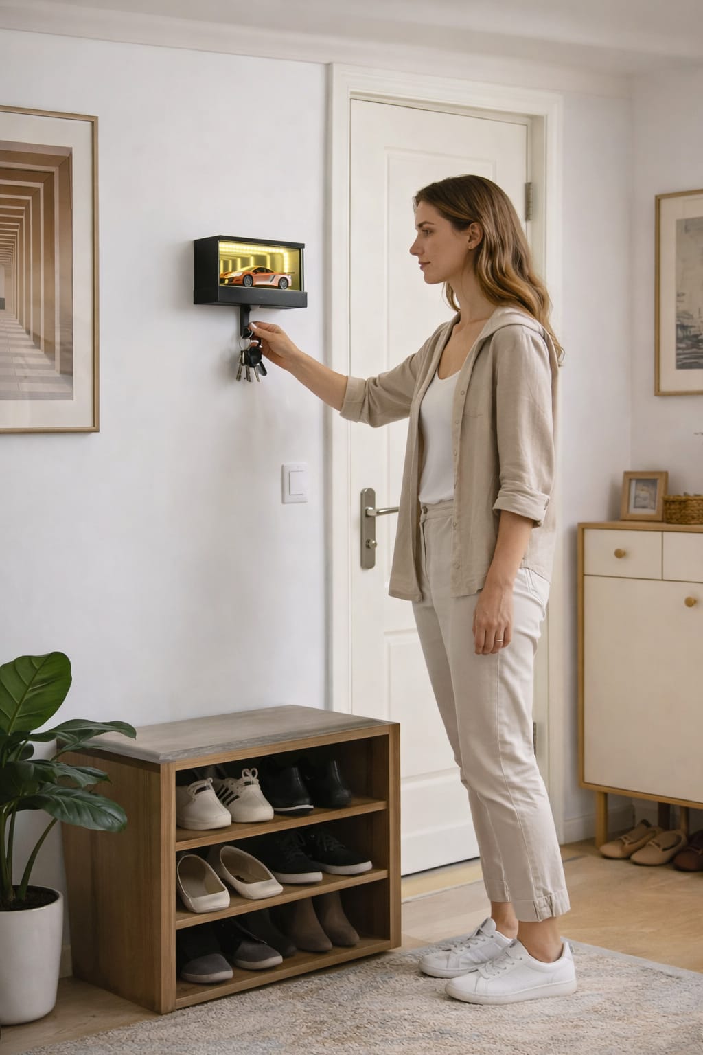 Infinity Keychain Holder – Creative and Effortless Key Organizer for Cars, Homes, and Offices